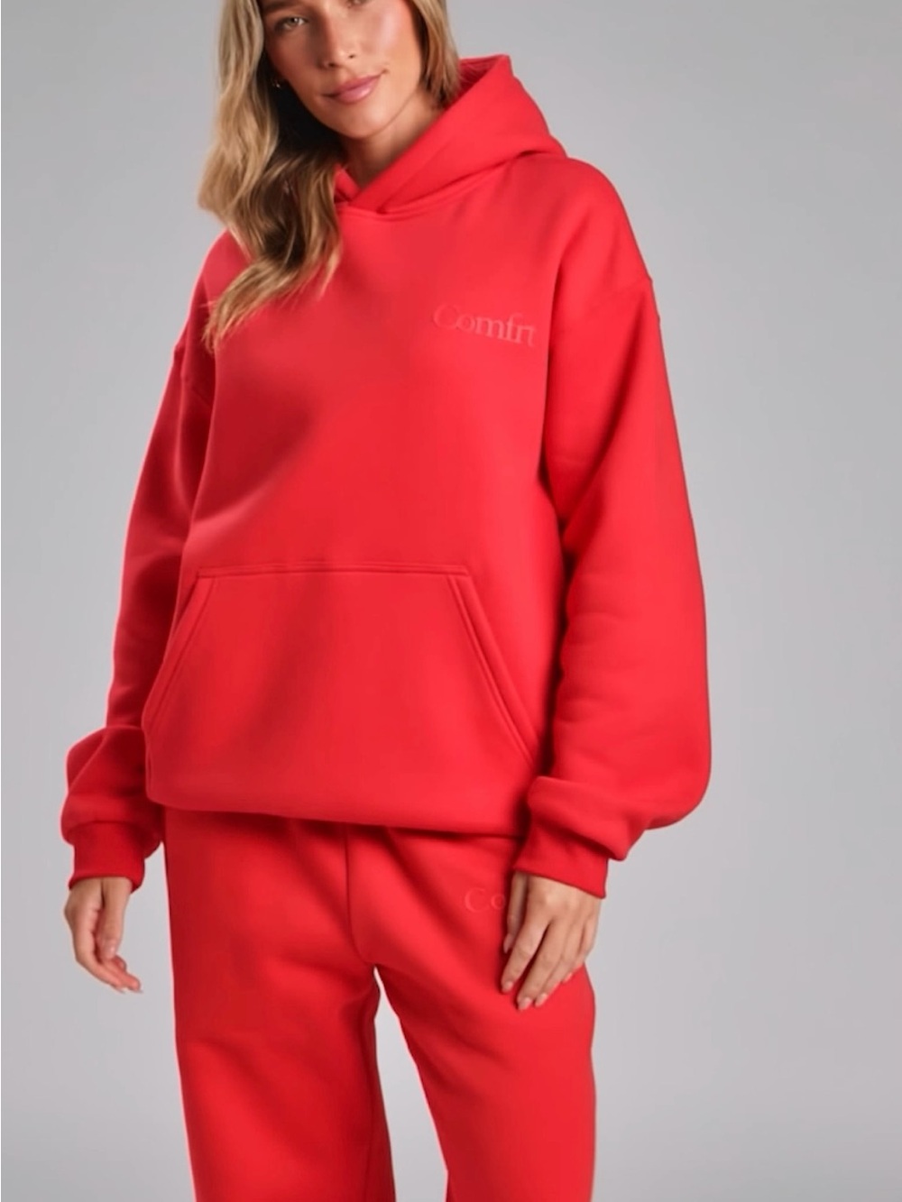 Comfrt Red Hoodie & Jogger Set
